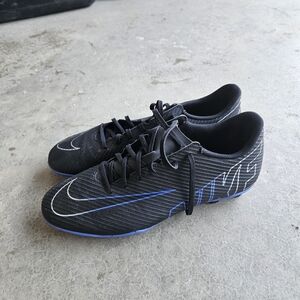 Nike Mercurial Soccer Cleats Black Blue Firm Ground